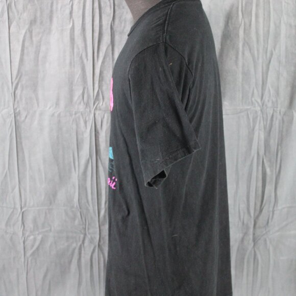 Vintage Graphic T-shirt - Hawaii Neon Flowers - Men's Large - Picture 5 of 8